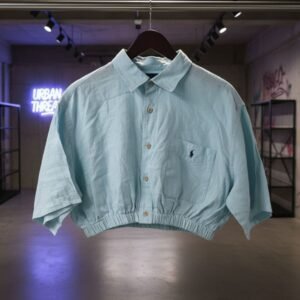 Chemise crop reworked Ralph Lauren